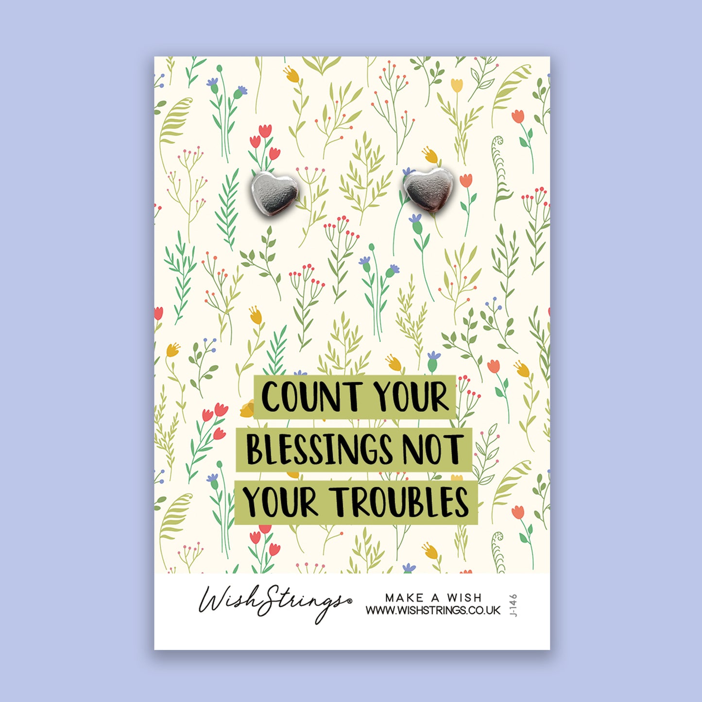 Count your Blessings - Silver Heart Stud Earrings | 304 Stainless - Hypoallergenic