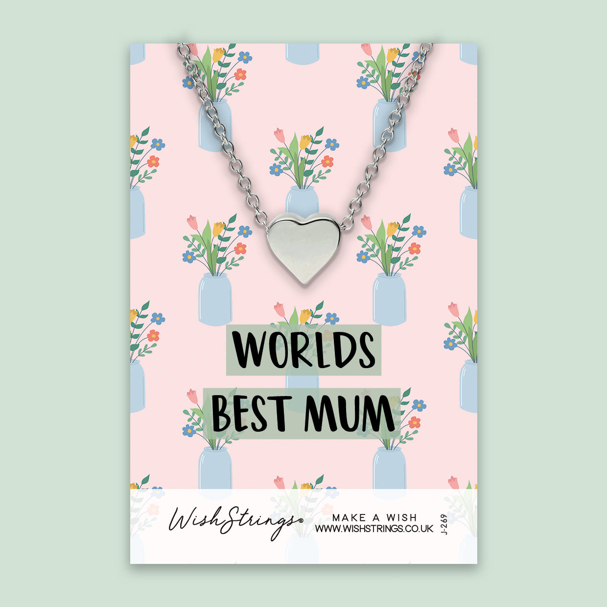 World's Best Mum - Heart Necklace