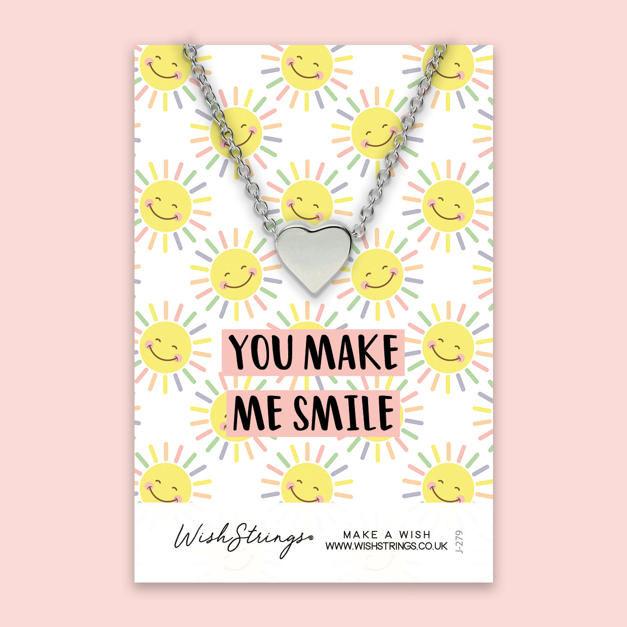 You Make Me Smile - Heart Necklace
