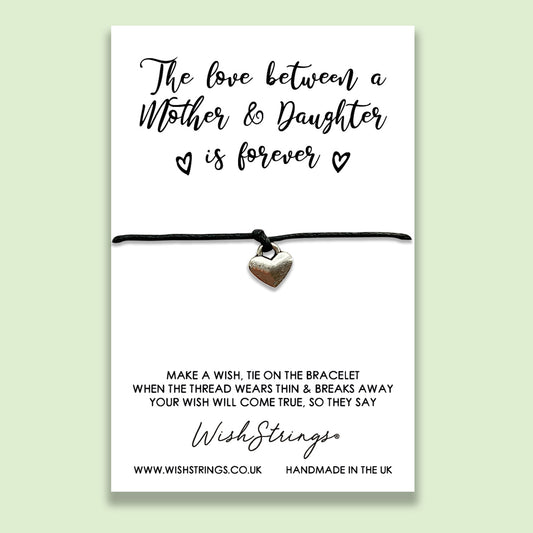 Mother and Daughter Quote WishStrings wish bracelet