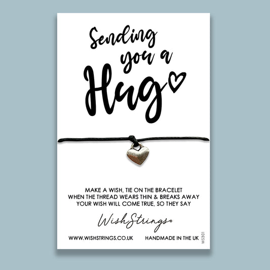 sending you a hug, WishStrings wish bracelet, letterbox gift