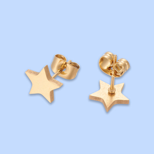 Gold Star - Stud Earrings