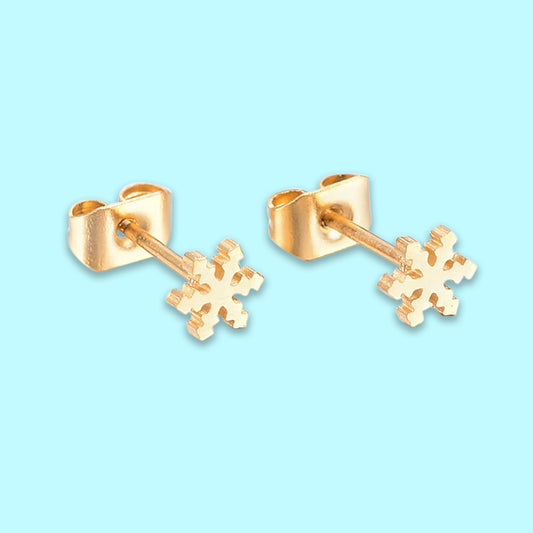 Tiny Snowflake - Stud Earrings