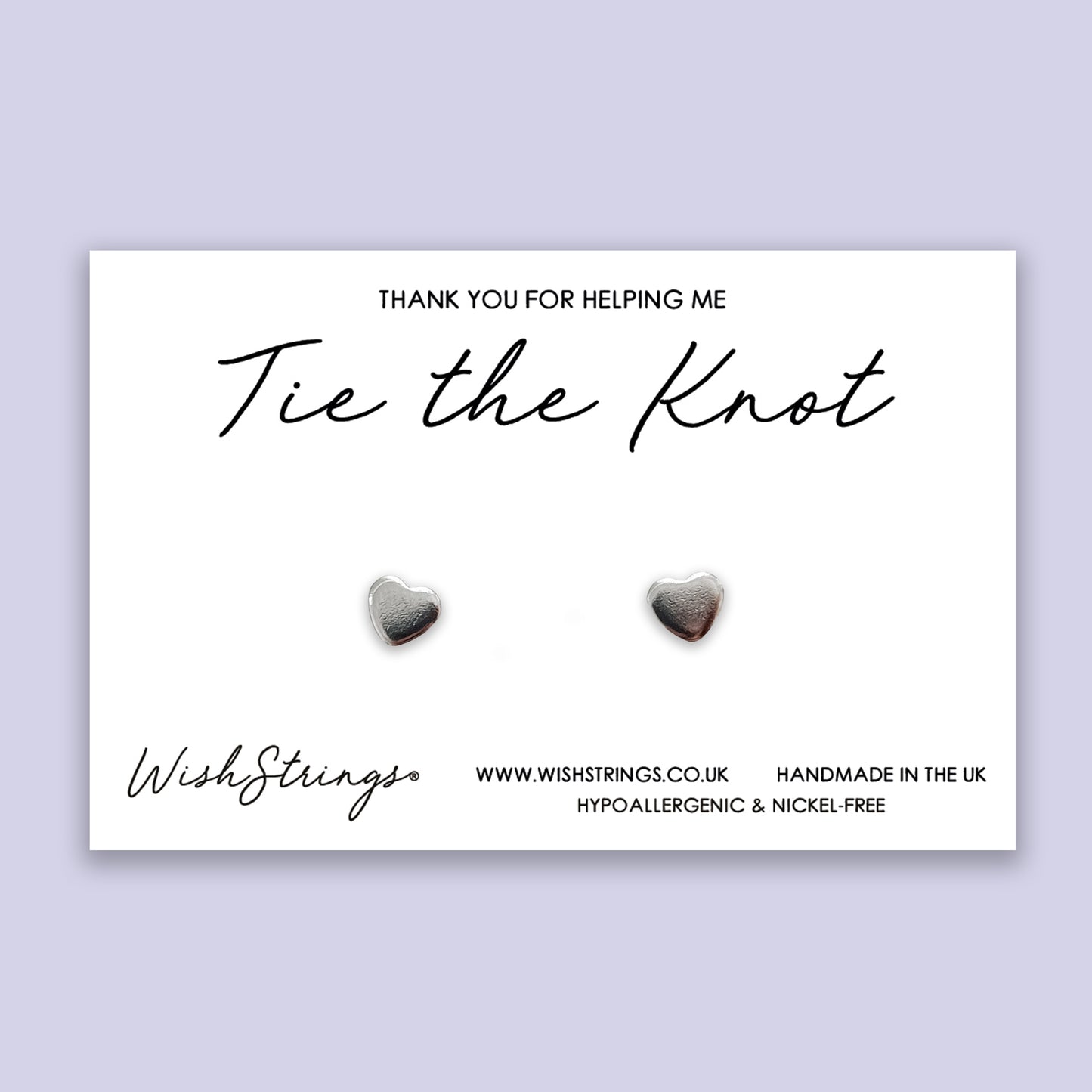 Helping me tie the knot - Silver Heart Stud Earrings | 304 Stainless - Hypoallergenic