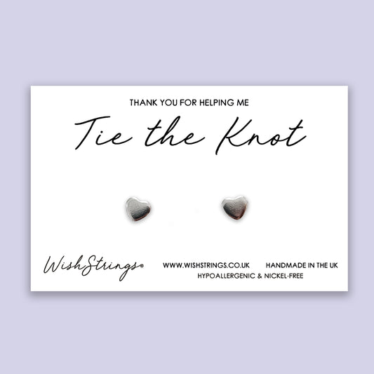 Helping me tie the knot - Silver Heart Stud Earrings | 304 Stainless - Hypoallergenic