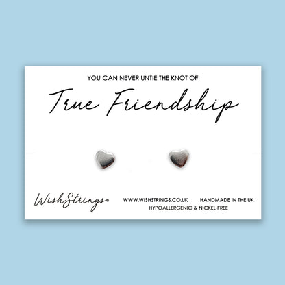 True Friendship - Silver Heart Stud Earrings | 304 Stainless - Hypoallergenic