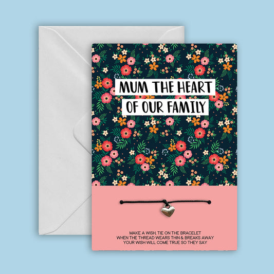 Mum the Heart of our Family - WishCard Greeting Card