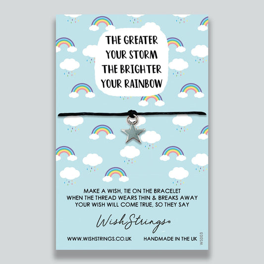 positive affirmation quote, rainbows, WishStrings wish bracelet