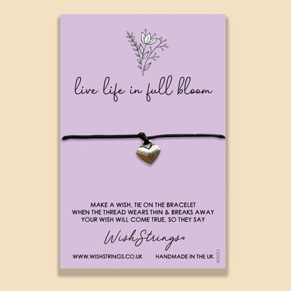 Live Life in Full Bloom - WishStrings Wish Bracelet