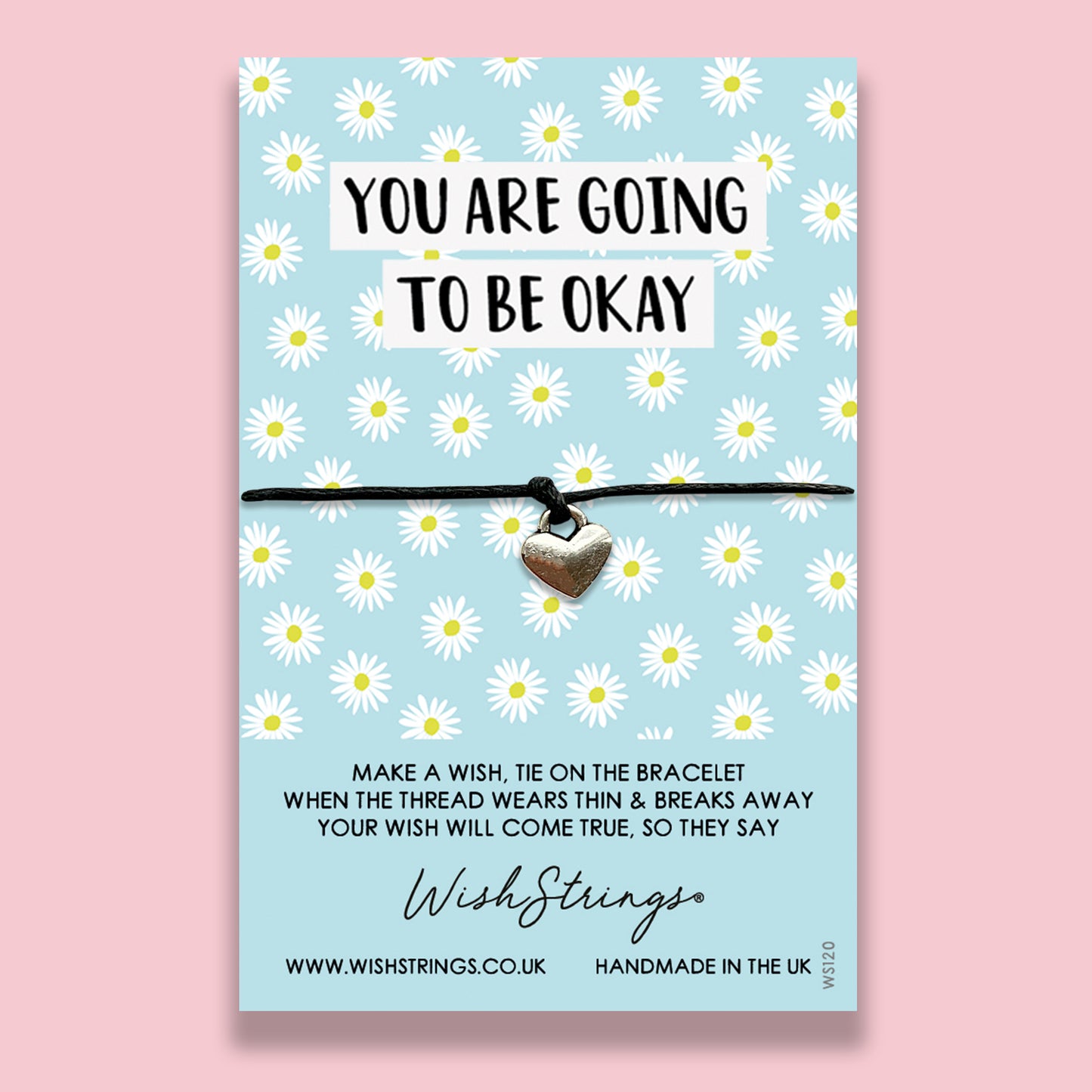 Be Okay - WishStrings Wish Bracelet- Friendship Bracelet with Quote Card | Positive Affirmation Quote