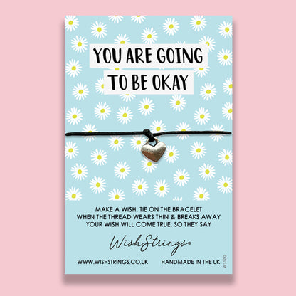 Be Okay - WishStrings Wish Bracelet- Friendship Bracelet with Quote Card | Positive Affirmation Quote