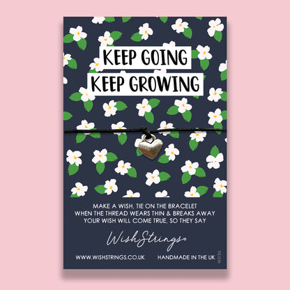 Keep Going, Keep Growing - WishStrings Wish Bracelet