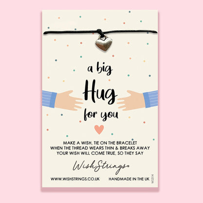 A Big Hug - WishStrings Wish Bracelet  - Friendship Bracelet with Quote Card | Letterbox Hug