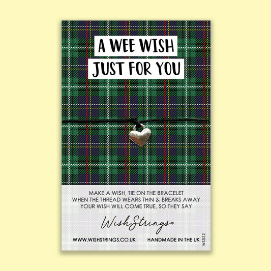 Wee Wish, tartan, Scottish WishStrings Wish Bracelet