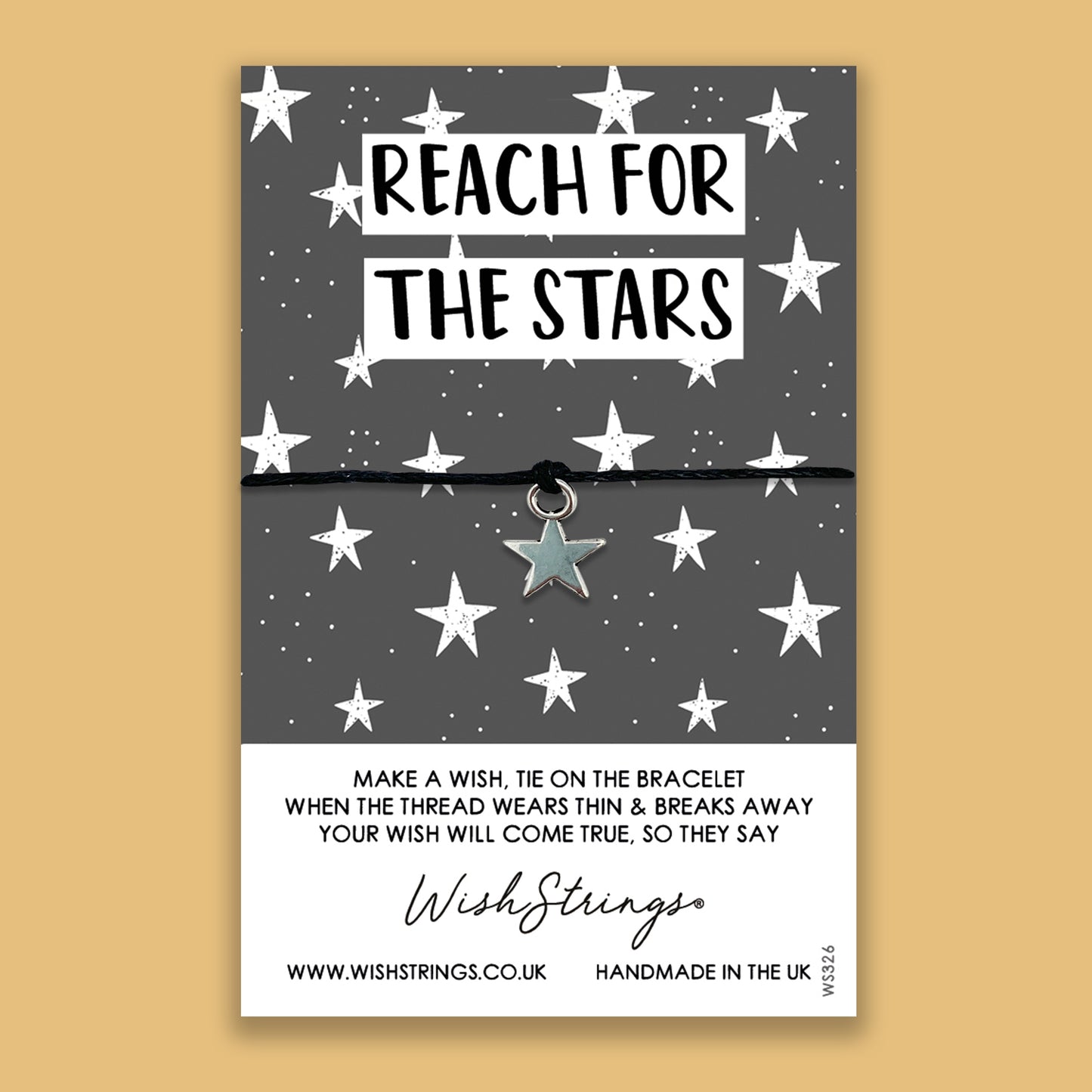 reach for the stars WishStrings wish bracelet, good luck exams