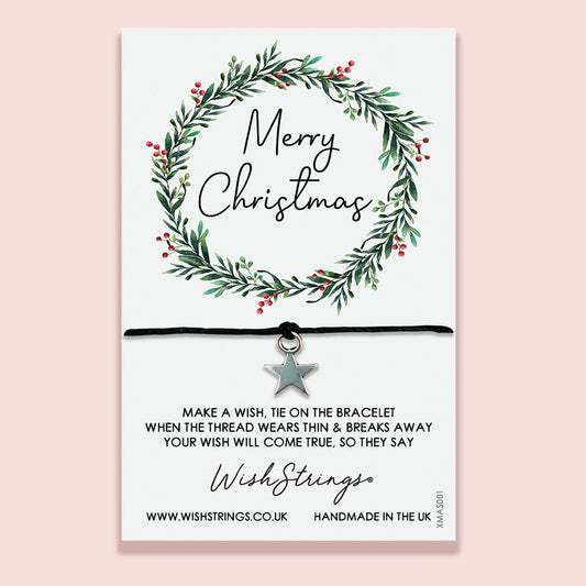 Merry Christmas, Wreath - WishStrings Wish Bracelet
