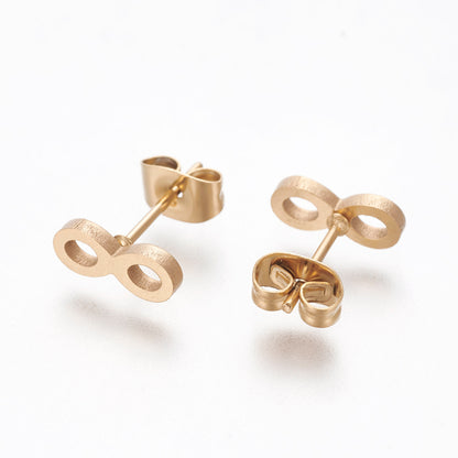 Gold Infinity - Stud Earrings
