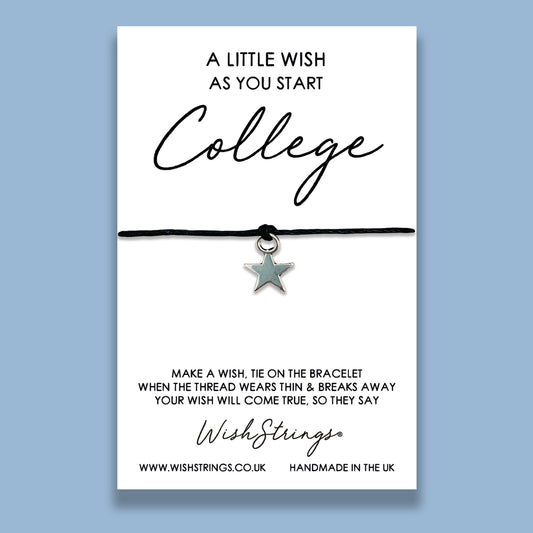 a little wish as you start college WishStrings wish bracelet