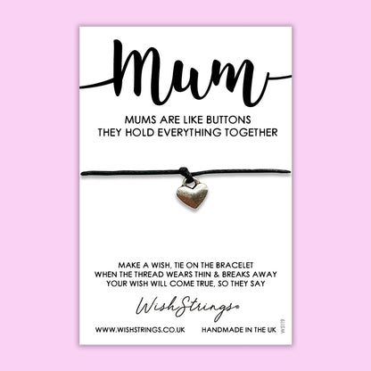 Mum Quote, WishStrings wish bracelet, mothers day gift idea