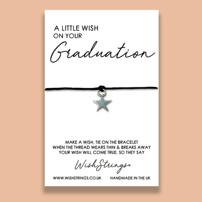 a little wish on your graduation bracelet with a star charm, WishStrings wish bracelet