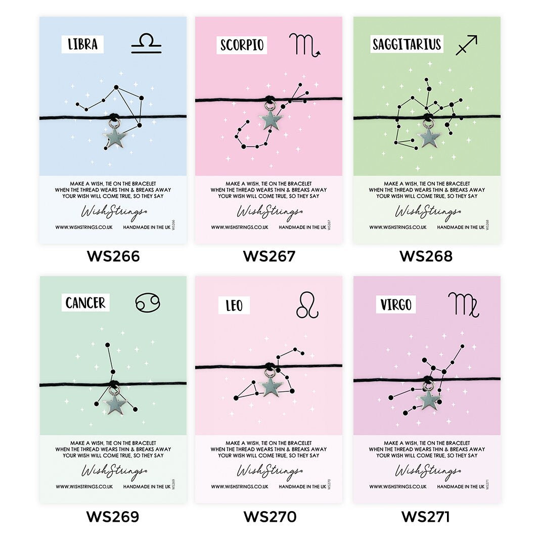 a series of zodiac signs on a line