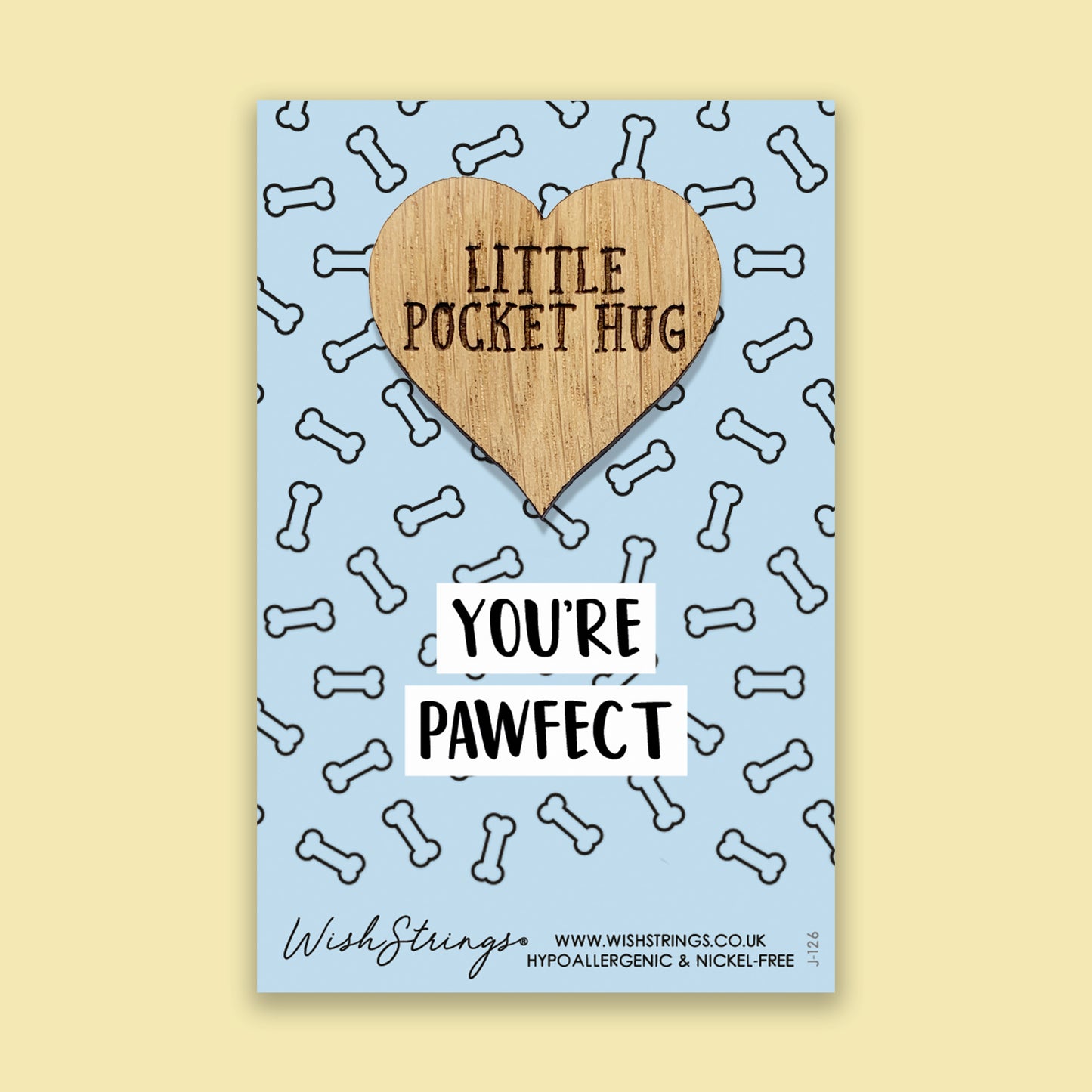 You're Pawfect - Little Pocket Hug - Wooden Heart Keepsake Token