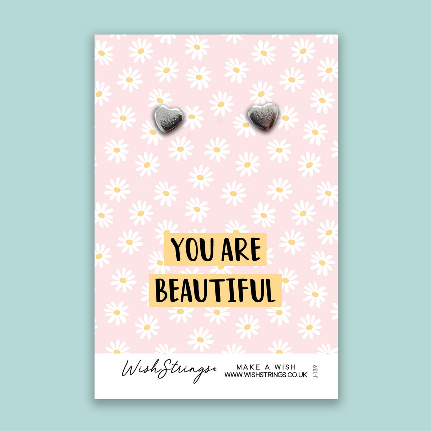 You are beautiful - Silver Heart Stud Earrings | 304 Stainless - Hypoallergenic