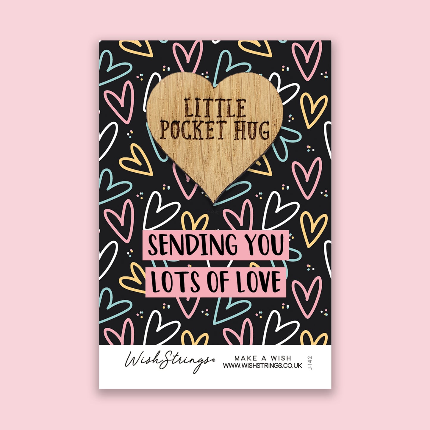 Lots of Love - Little Pocket Hug - Wooden Heart Keepsake Token