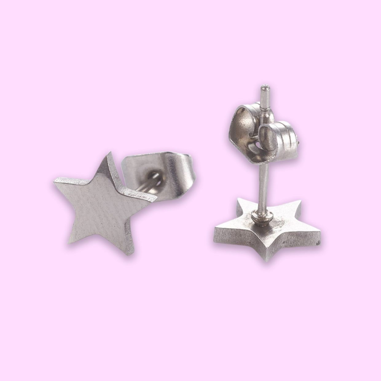 Silver Star - Stud Earrings
