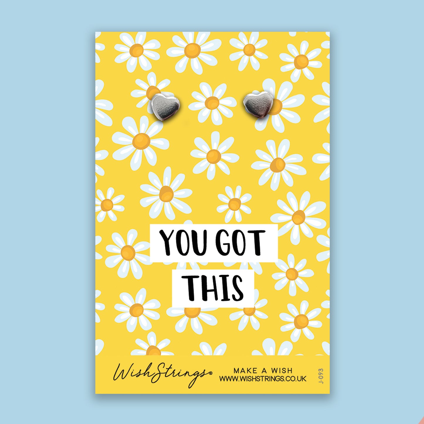 You Got This - Silver Heart Stud Earrings | 304 Stainless - Hypoallergenic